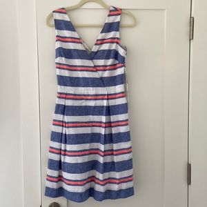 Vineyard Vines striped linen v-neck dress
